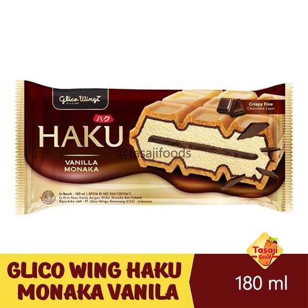 Glico Wing Haku Monaka Vanila 180 Ml