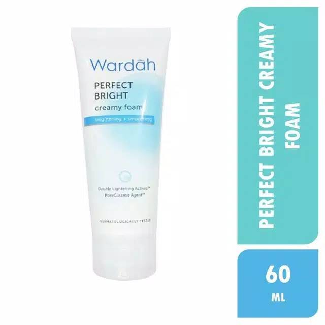 ❤️GROSIR❤️ KEMASAN BARU !!! Wardah Perfect Bright Creamy Foam Bright + Smooth Glow 50ml (BIRU)