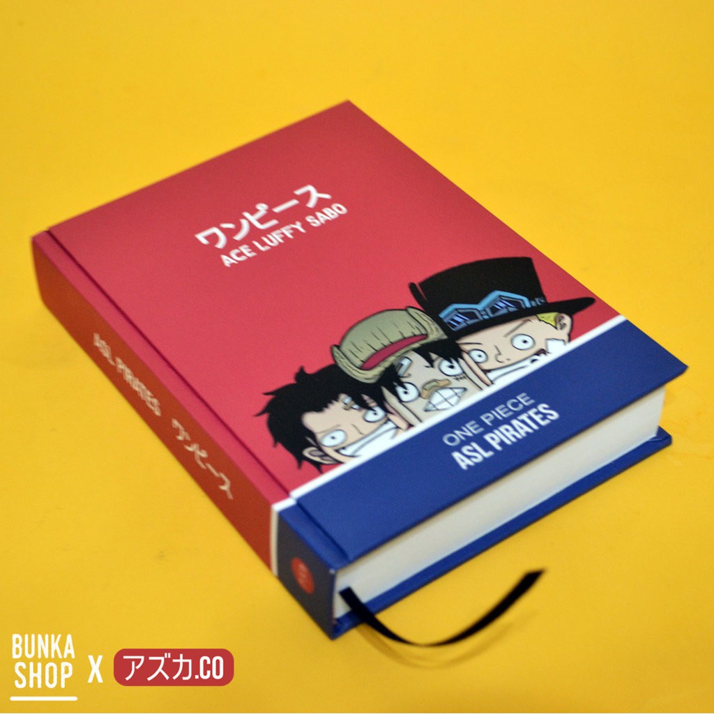 

Pocket Book hardcover Anime One Piece Sabo Ace Luffy ASL Pirates Gift Couple Jurnal Agenda Binder Gift Couple