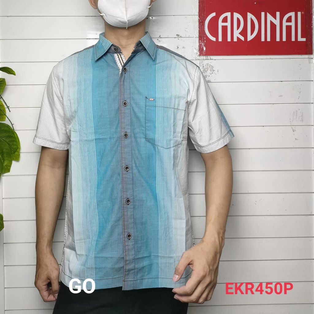 gof CTR CARDINAL KEMEJA CASUAL Pakaian Atasan Pria Kemeja Reguler Hem Casual Santai Lengan Pendek