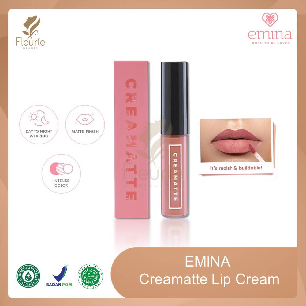 EMINA Creamatte Lip Cream 5.5gr - EMINA Lip Cream Matte Lipstick Original BPOM