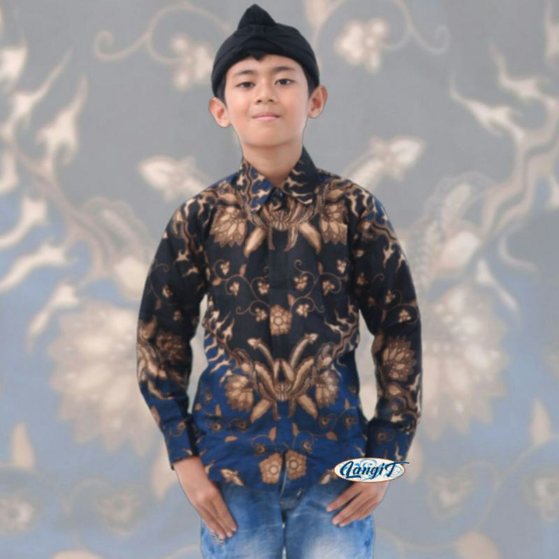 Kemeja batik anak laki-laki termurah lengan panjang umur 2-12th best seller