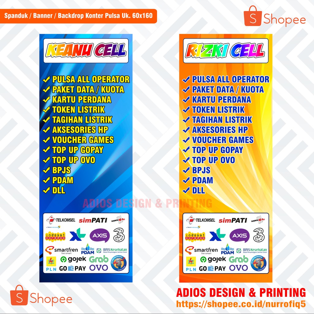 Contoh Desain Spanduk Banner Cellular Counter Contoh Desain Banner