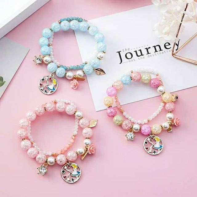 Charms gelang anak dewasa perempuan bangle bracelets cantik aksesories accesories disney