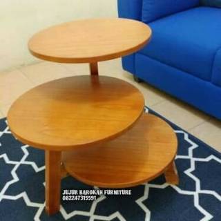 Meja  Nakas Susun  3  Unik Kayu  Jati MENTAH Jujur barokah   Meja  Nakas Susun  3  Unik Kayu  Jati MENTAH Jujur barokah