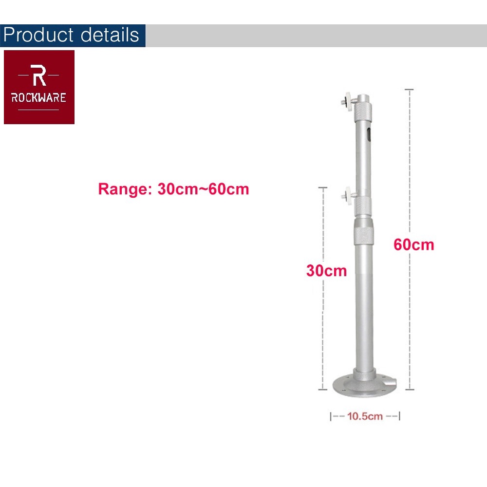 ROCKWARE RW-PBCM01 - Universal Mini Projection Ceiling Wall Mount - Bisa Dipasang di Langit-langit atau Tembok - Cocok untuk Proyektor Mini dan Portabel