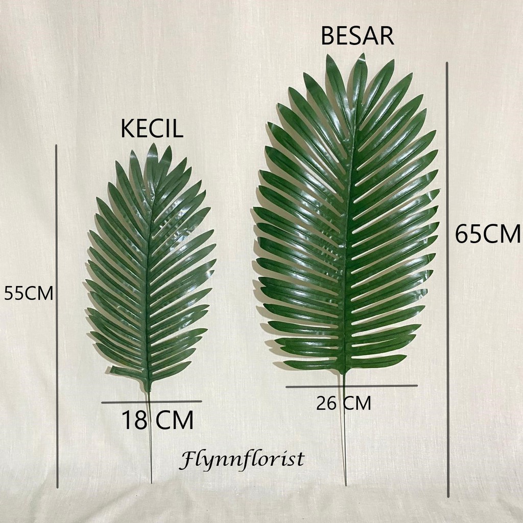 Daun Palem Daun Besi Plastik (satuan) Daun Artificial/Daun Dekorasi/Daun Plastik/Daun Pernikahan