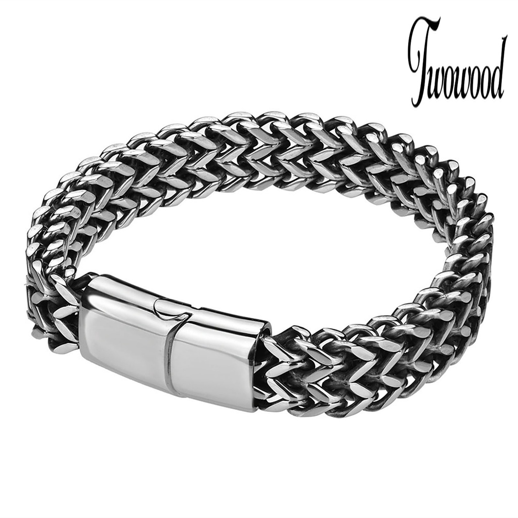 Gelang Rantai Bahan Titanium Steel Untuk Pria