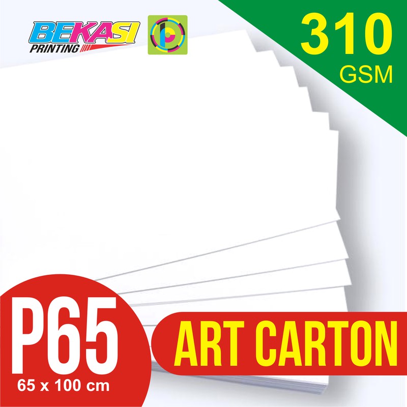 

Kertas Art Carton Karton 310 GSM 65 x 100 cm | 1 PACK ISI 10 LEMBAR PLANO