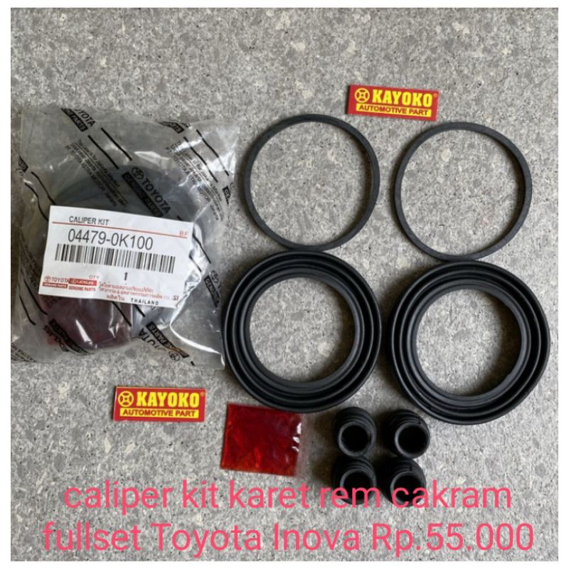 caliper kit karet rem cakram fullset Toyota Inova