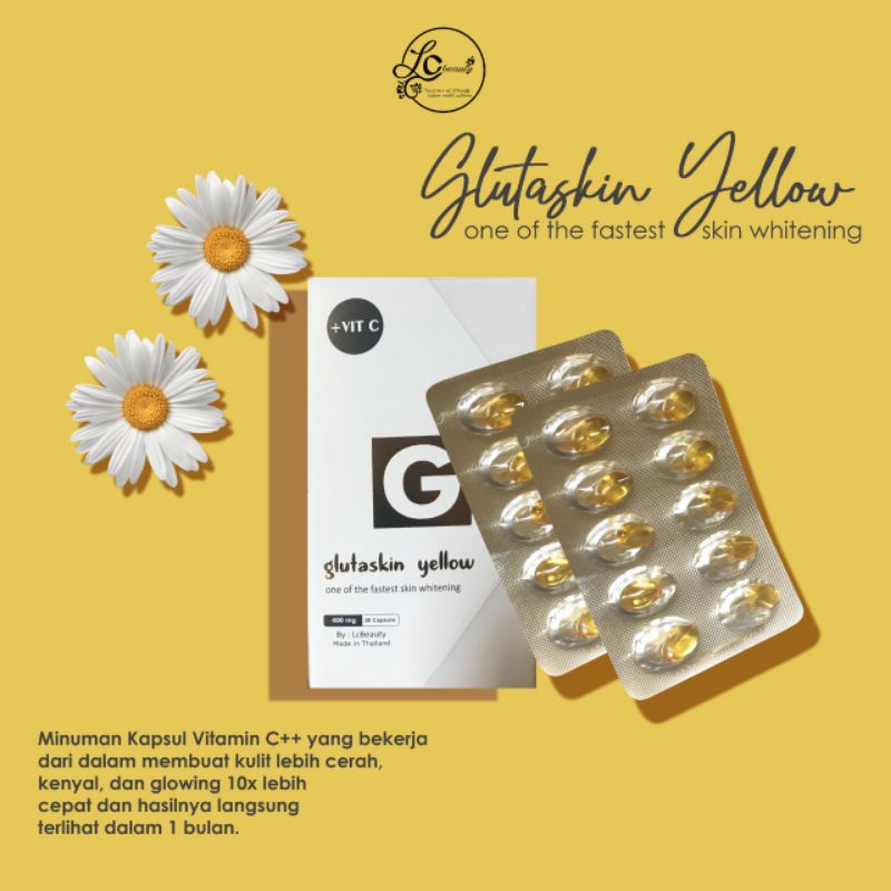 glutaskin yellow 100% original isi 30 kapsul (COD) READY STOCK