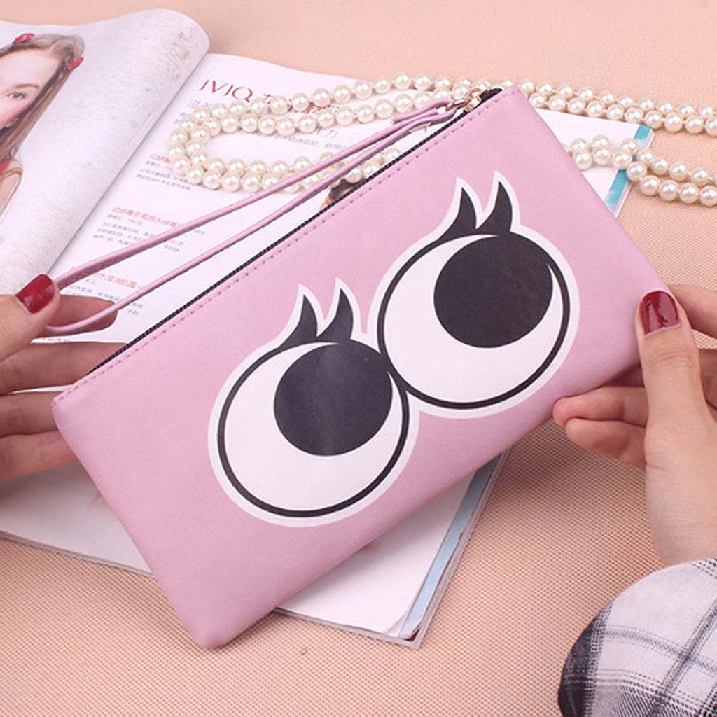 dompet mata kartun cartoon eyes zipper large purse (4D3) bdo065