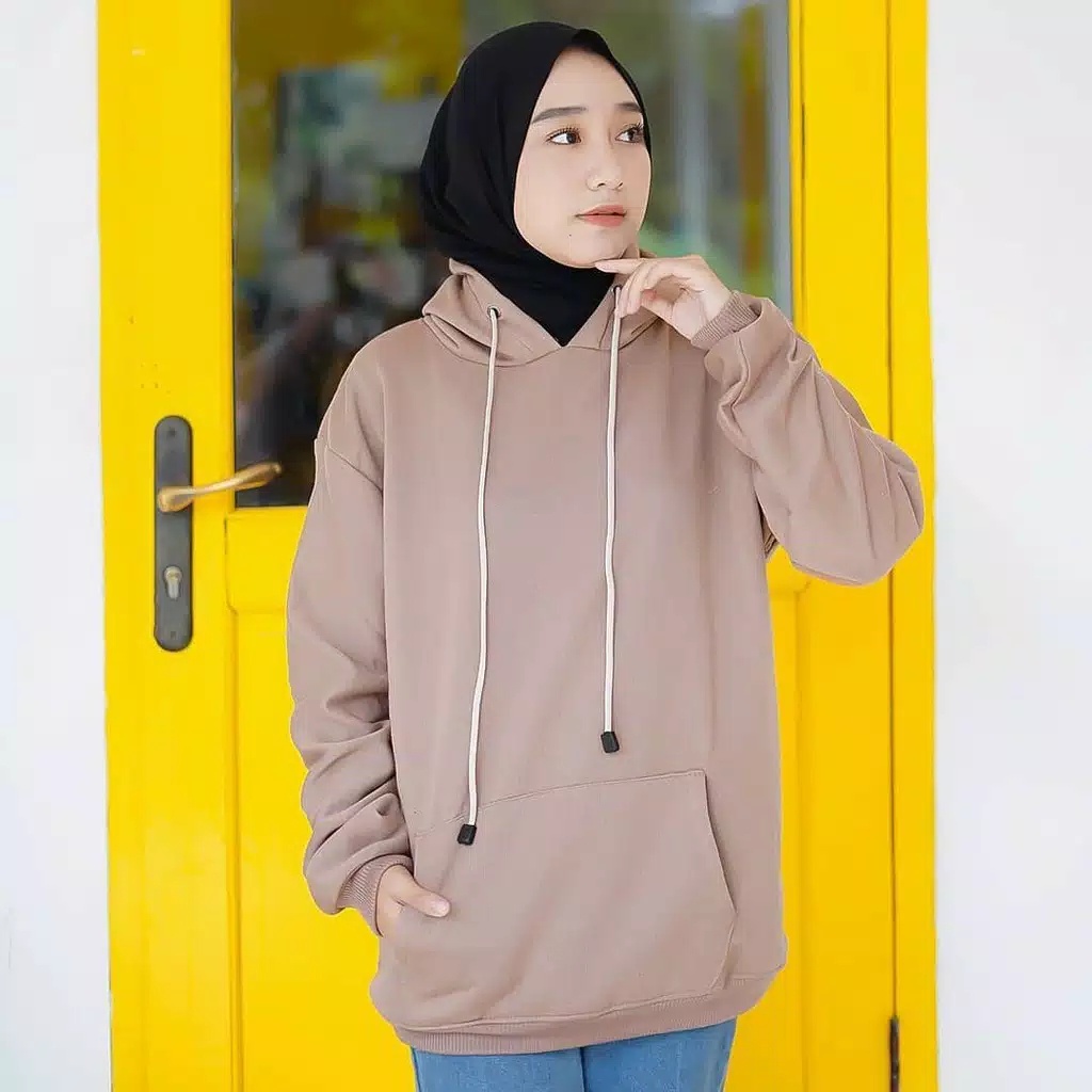 Hoodie Basic Polos Pria dan Wanita ll Sweater Polos Hoodie