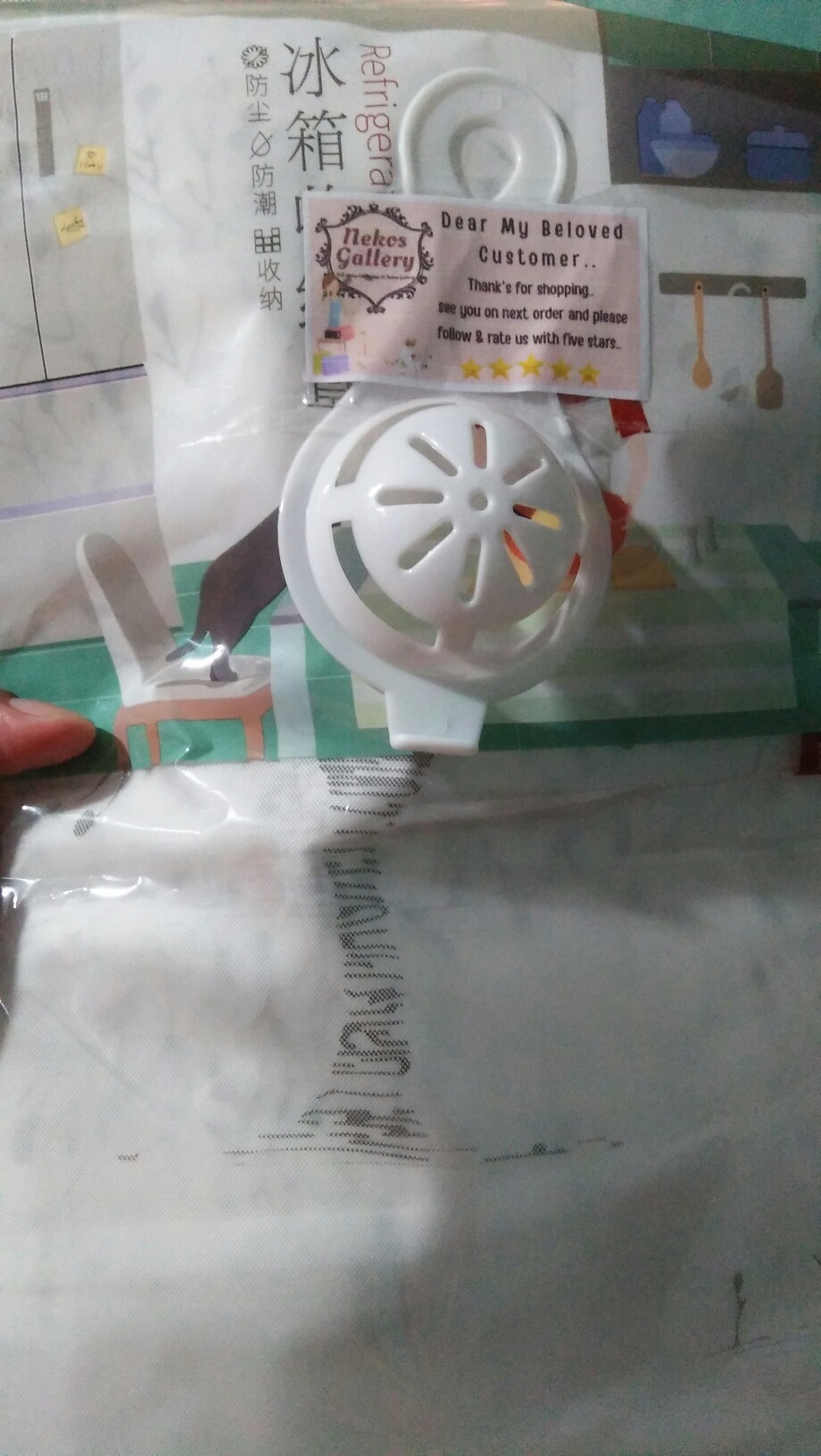 Taplak Kulkas Waterproof Refrigerator Cover Penutup Lemari Es Anti Air