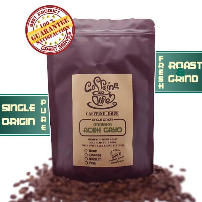 

Kopi Arabika Aceh Gayo 500 Gr Single Origin Bean/Biji & Ground/Bubuk - Coarse - Kasar
