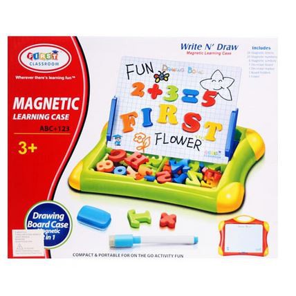 Mainan Edukasi Magnetic Learning Case Drawing Board 2 in 1 classroom - Mainan Edukasi Anak - papan tulis magnet - papan tulis