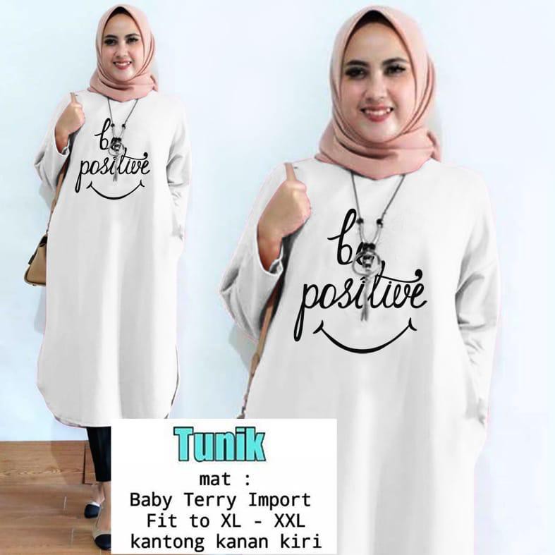 TUNIK BE POSITIVE/ TUNIK MAMACHI / TUNIK CEWEK / TUNIK PANJANG / TUNIK MOTE / TUNIK MUSLIM