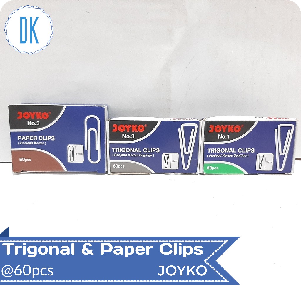 

Trigonal Paper Clips Penjepit Kertas Joyko