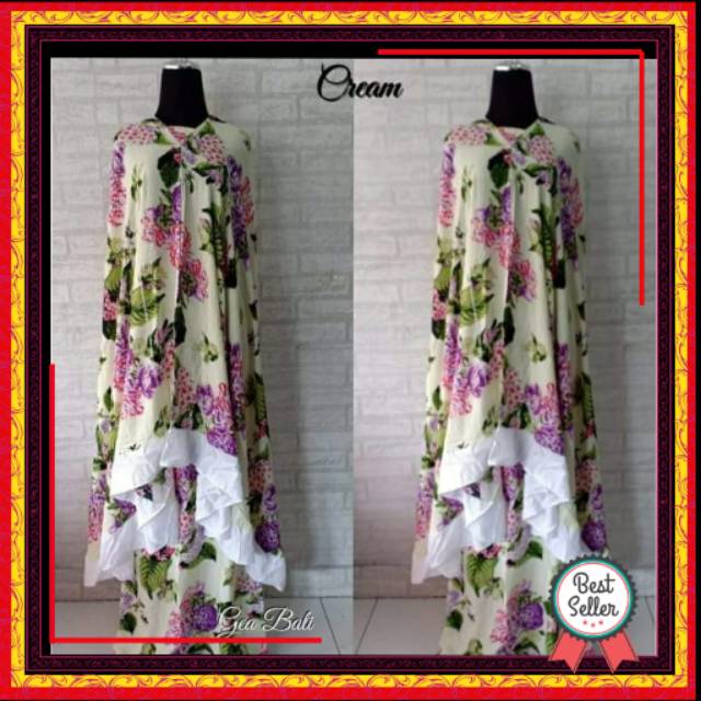 MUKENA BALI DEWASA JUMBO WARNA PUTIH MOTIF BUNGA HALUS MODEL TERBARU GROSIR MURAH