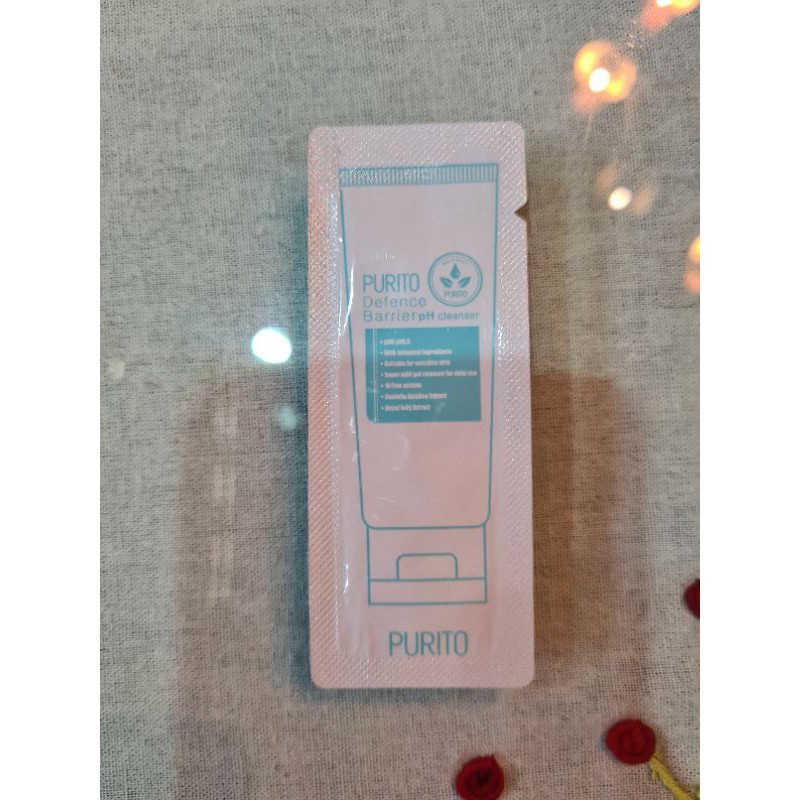 PURITO DEFENCE BARRIER PH CLEANSER MINI SAMPLE SACHET TRAVEL SIZE
