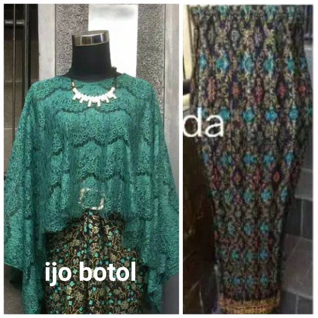 COD SETELAN KEBAYA CAPE BROKAT MIX ROK PLISKET KEBAYA JUMBO ROK JUMBO STELAN BROKAT CANTIK