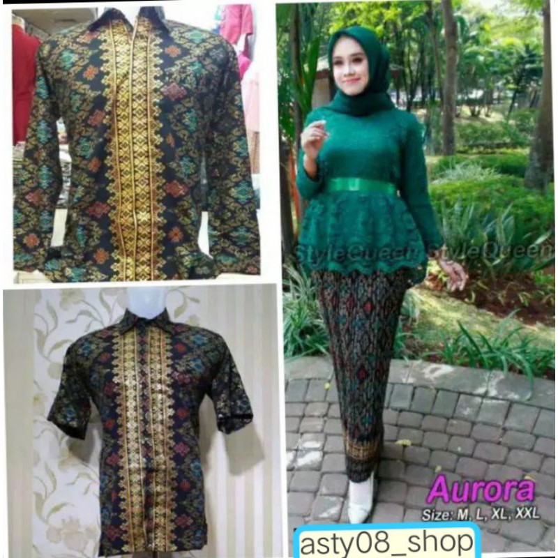 COUPLE BRUKAT HIJAU AYUNDA/COUPLE BATIK