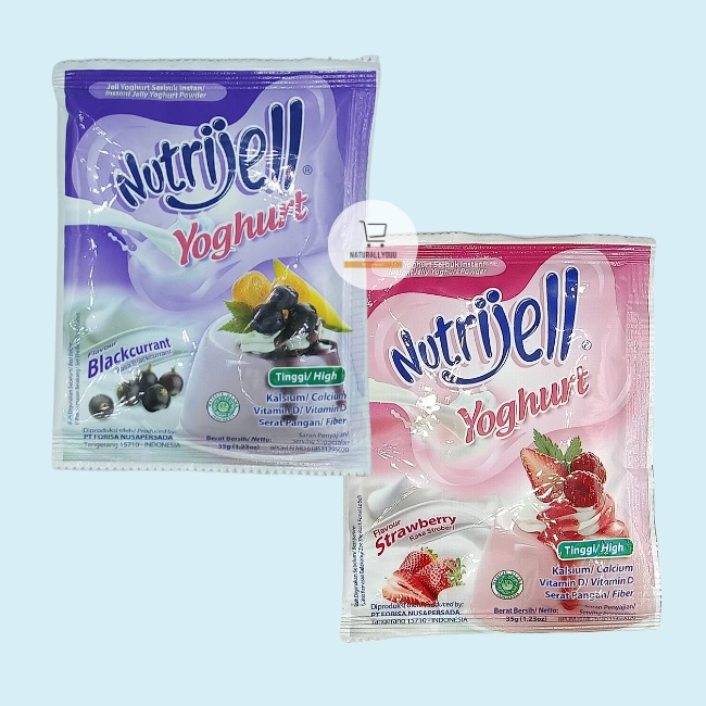 Nutrijell Jelly Yoghurt Powder Aneka Rasa/Bubuk Agar Puding