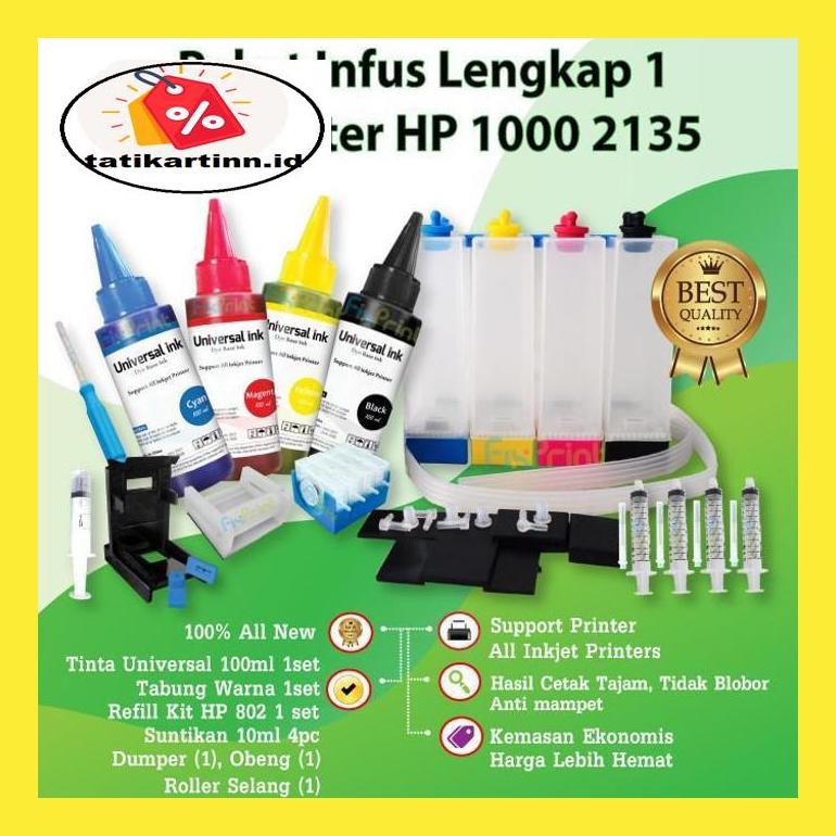 

740Dpppt Paket Tinta Infus Printer Hp 1000 2135 1112 1115 1515 1050 2050 3050 - 682 2335 2336