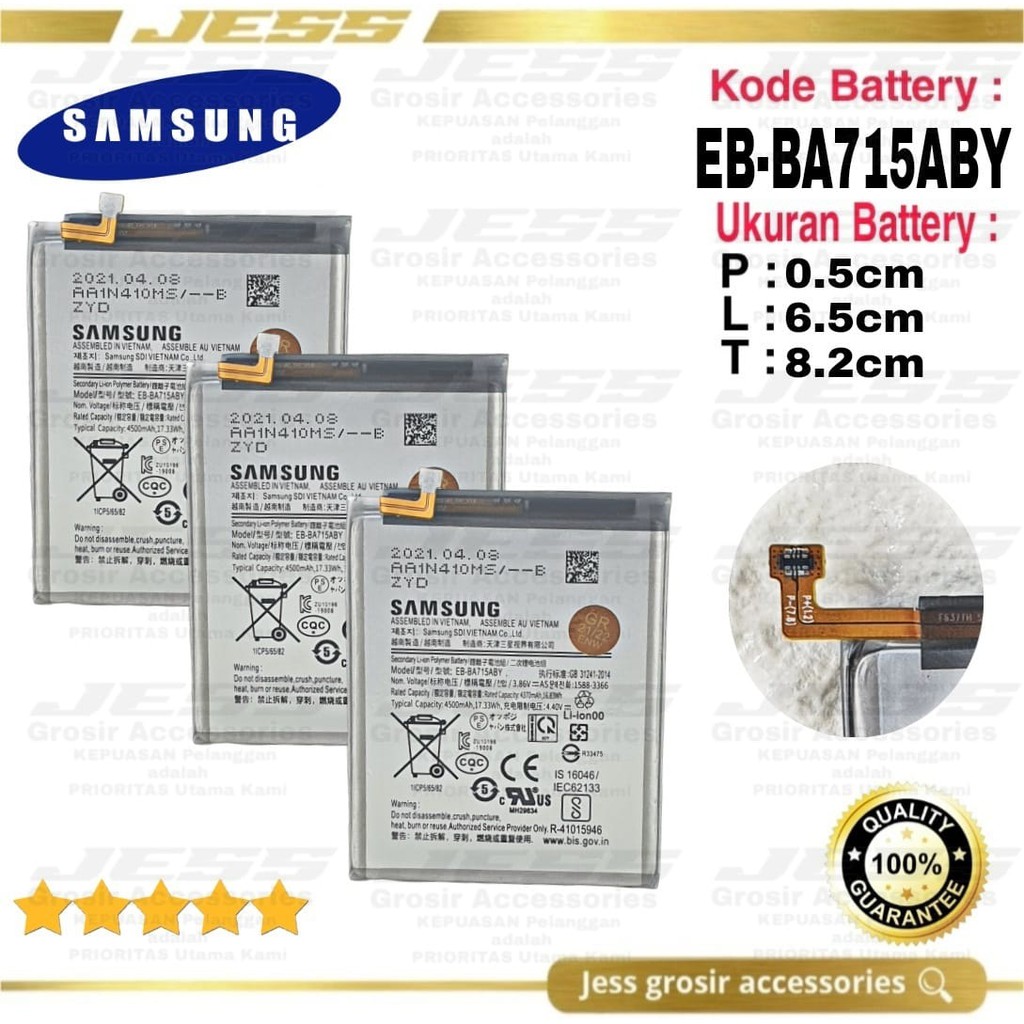 Baterai Battery Original Samsung Galaxy A71 / A715 / SM-A715F / A716 Kode Batre EB-BA715ABY