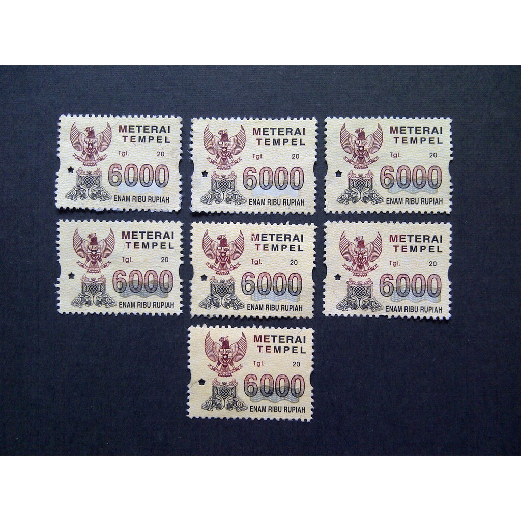 

Materai Rp 6000 Pemakaian Tahun 2003 sd 2005