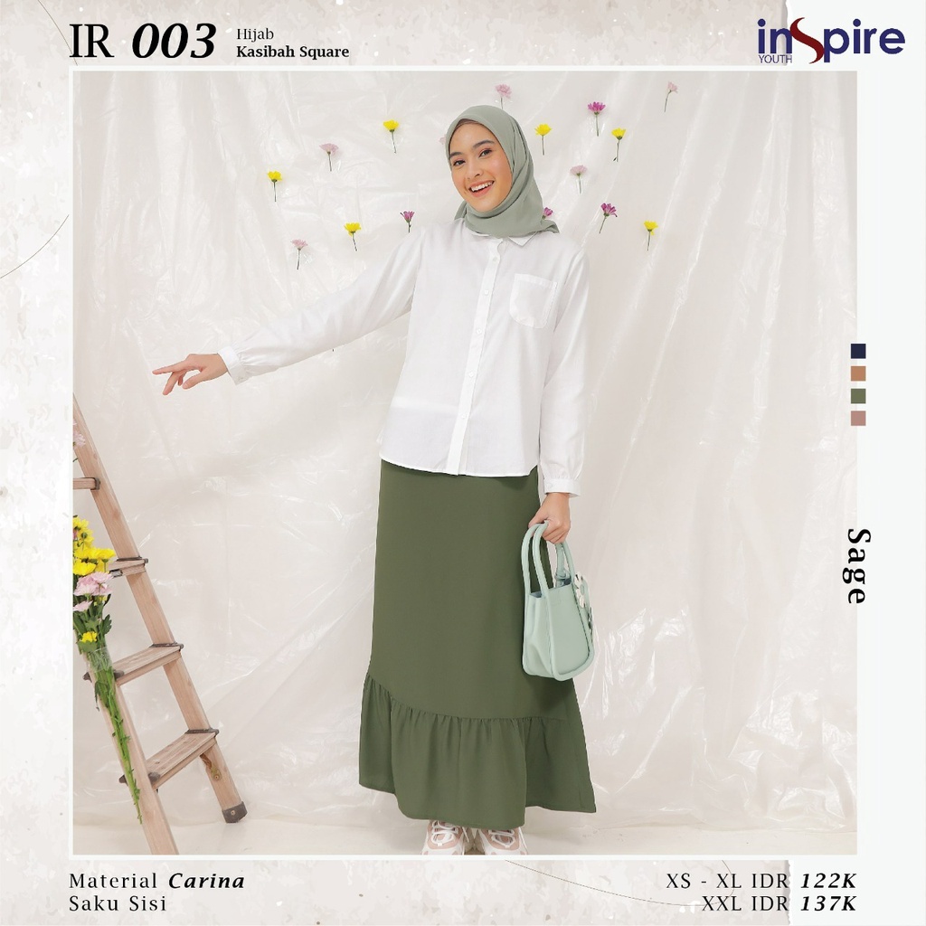 Inspire Rok IR 003 Bawahan Polos Bahan Carina Model Simple by youth inspire