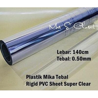 

[COD] Plastik Mika Kaku Bening Utk Box Kue / Kotak Seserahan 140cm/0,50mm [COD]