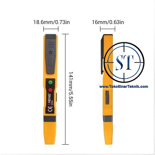 Tester Pen Tespen Non Contact AC VD806 1000V Electric Tes Pena Voltage Detector Listrik Sirkuit Induksi Tester LED Pensil Pencil