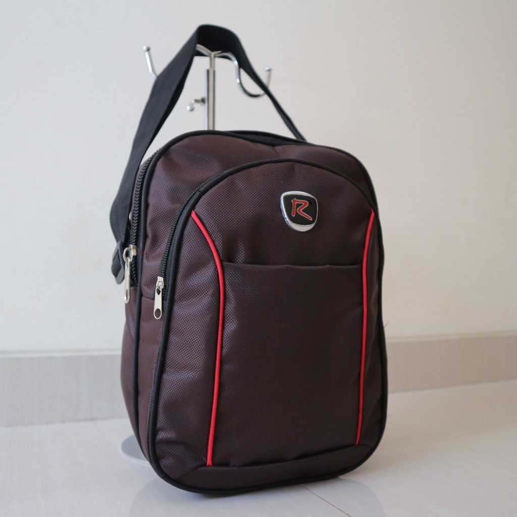 Jual Tas Selempang Sling Bag Cowok Warna Coklat Keren Murah Meriah Pria Laki-Laki Slempang Bagus