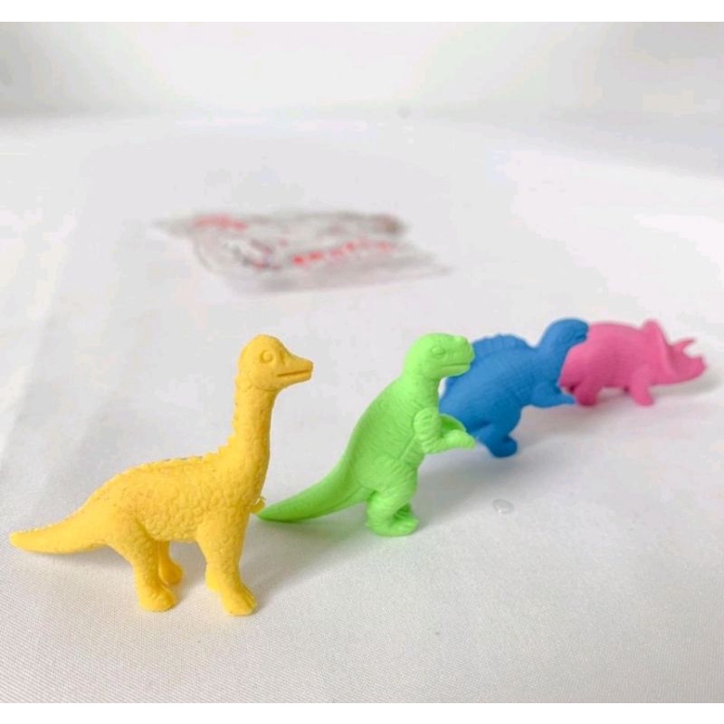 1 SET ISI 4PCS PENGHAPUS PENSIL BENTUK BUAH DAN DINOSAURUS PENCIL ERASER