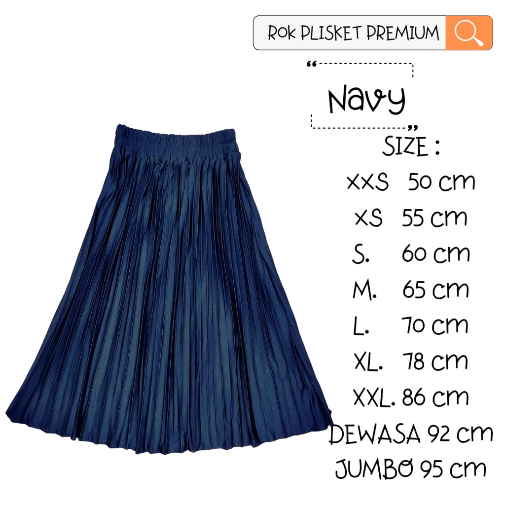 AM27 ROK PANJANG PLISKET PAYUNG Anak 1-12 thn POLOS PLEATED SKIRT MUSLIM