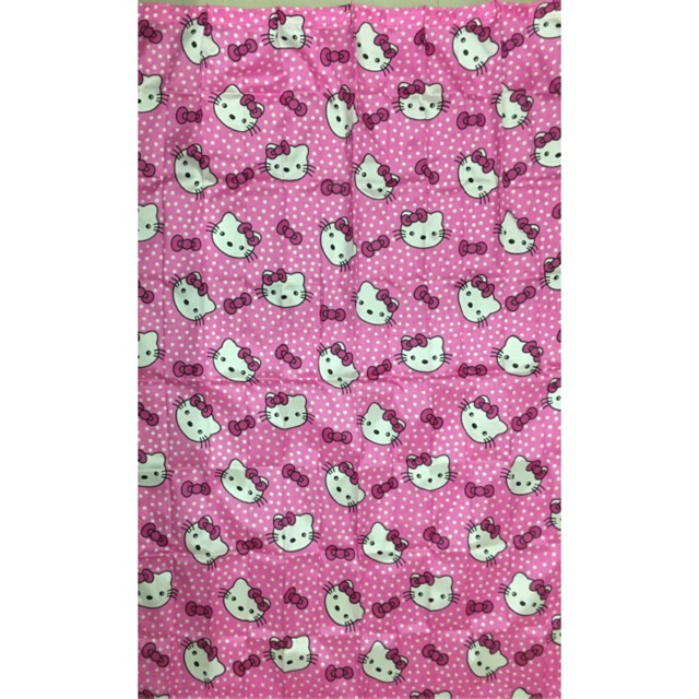 [ PINTU DAN JENDELA ] GORDEN PLISKET SATIN KARAKTER HELLO KITTY PINK