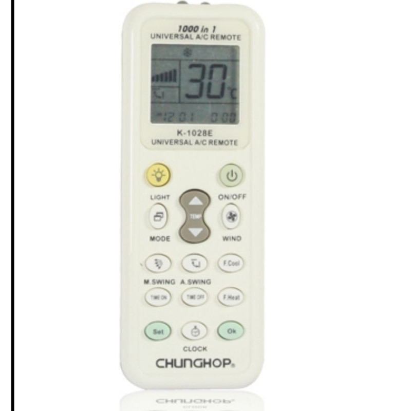 Remote AC Universal controller with flashlight chunghop