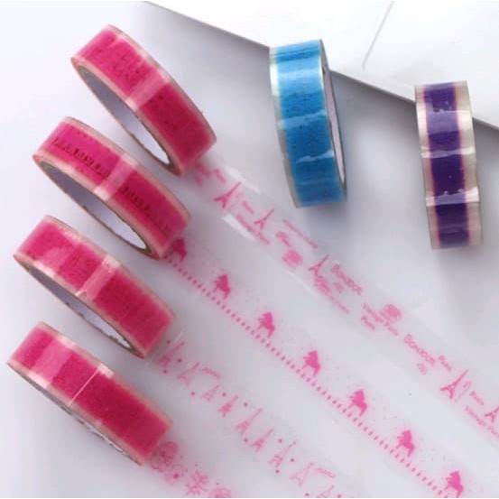 

Dijual Tape Isolasi Transparan Aneka Warna / Motif (1000*1.5cm)