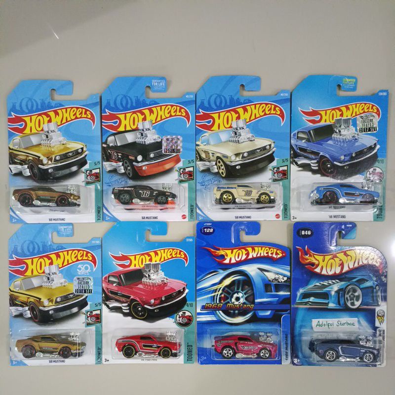hotwheels hot wheels 1968 '68 mustang ths th$ ban karet factory sealed tooned 2003 first editions ma