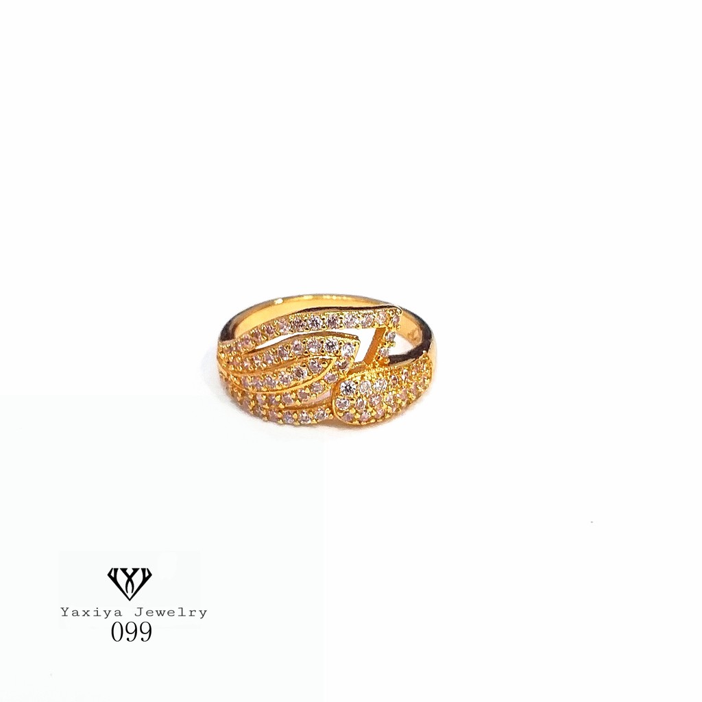 

Cincin Emas Fashion Motif Daun Perhiasan Lapis Emas 18K Yaxiya Jewelry 099