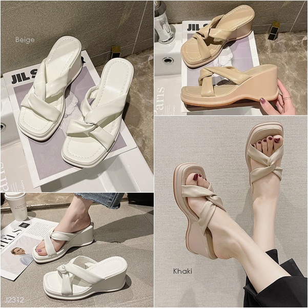 WEDGES SANDAL SIMPEL NYAMAN WEDGES WANITA IMPORT WEDGES TINGGI WEDGES CEWE J2312