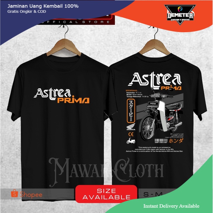 Kaos / Baju Honda Astrea Prima Grand Legenda Motor Classic Terbaru - Demeter.Cloth