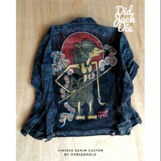 jaket jeans batik