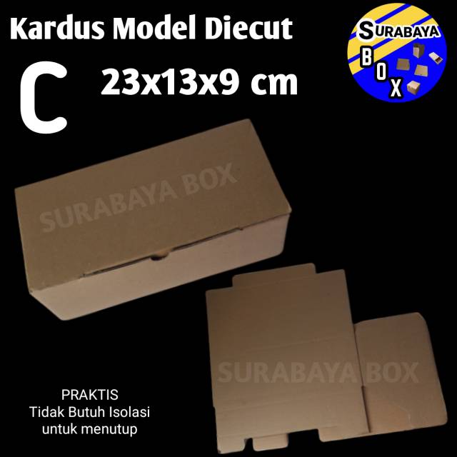 

KARDUS C COKLAT 23x13x9 cm KOTAK KARTON BOX DUS SEPATU POLOS PACKING