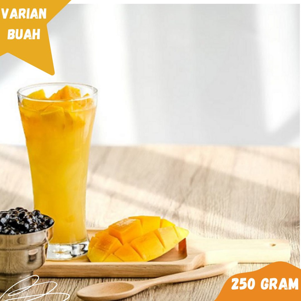 

BUBUK MINUMAN RASA / BUBUK MINUMAN RASA BUAH 250G / BUBUK MINUMAN RASA BUAH/ BUBUK MINUMAN KEKINIAN