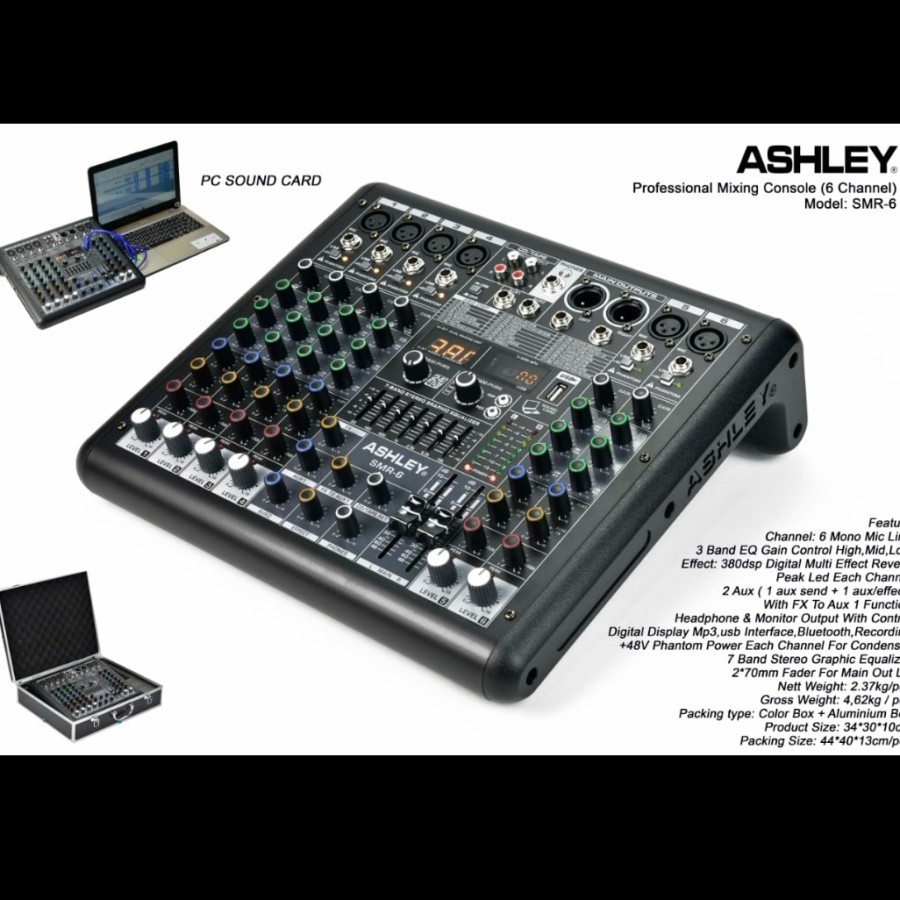 Mixer Audio Ashley SMR 6 SMR6 ORIGINAL GARANSI RESMI