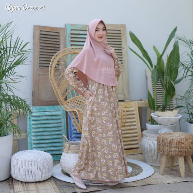 ATTIN - NAJMA DRESS MOTIF BESAR