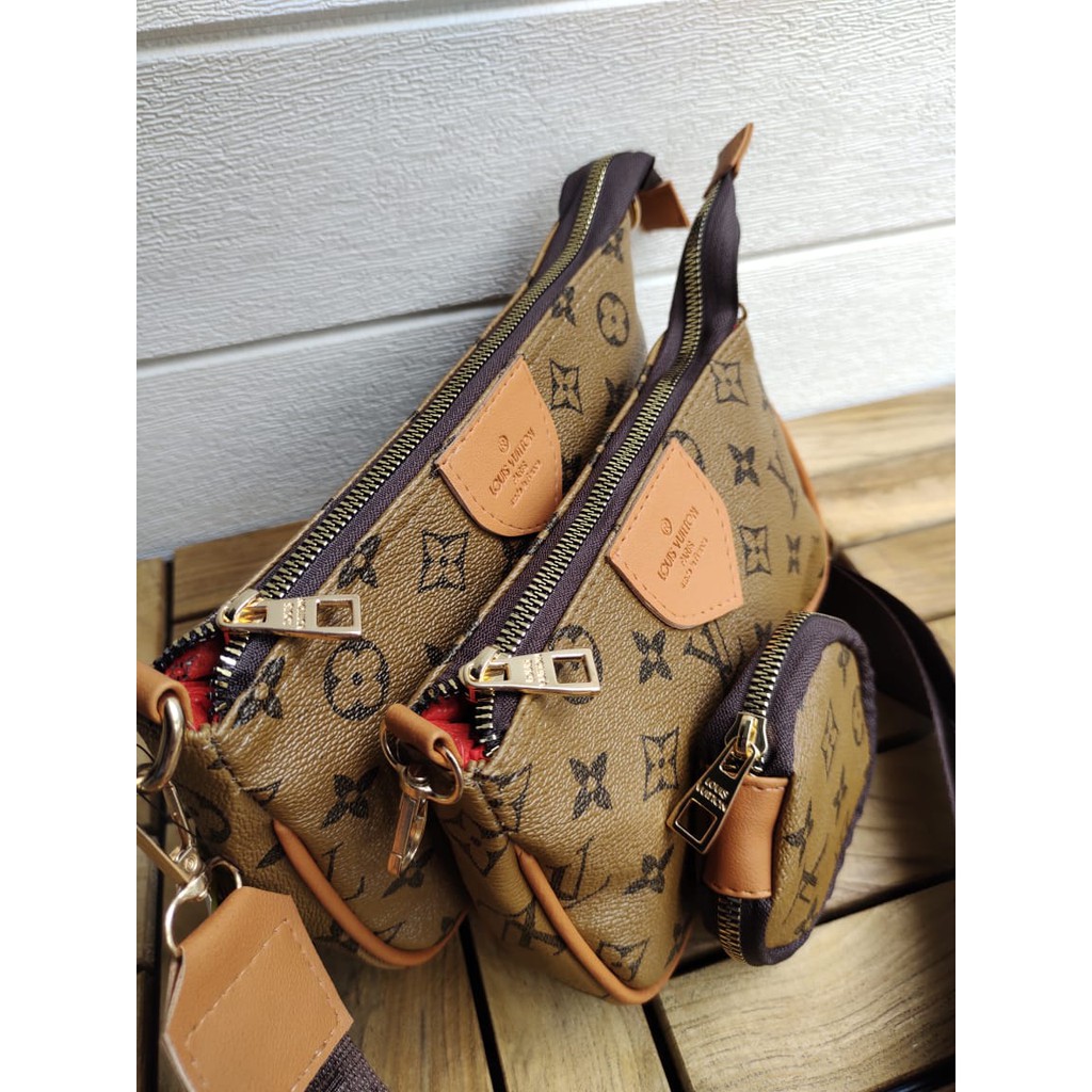TAS SLEMPANG POCHETE LV 3 SET UK 24X14 CM FULL EMBOS LV