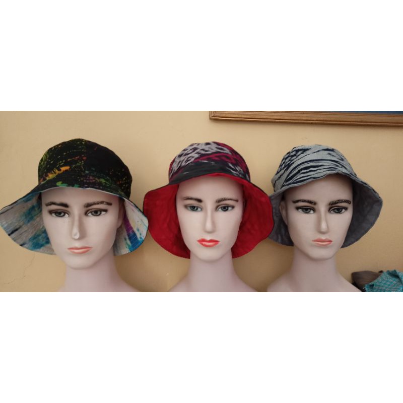 bucket hat tenun/ bucket hat/17A/17B/ topi bucket/ topi bucket hat/ bucket hat etnik/ topi tenun/ to